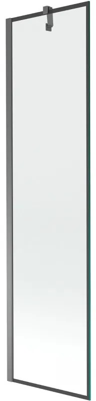 Mexen Next parawan nawannowy 1-skrzydłowy 50 x 150 cm, czarna ramka, gun metal - 895-050-000-00-70-95