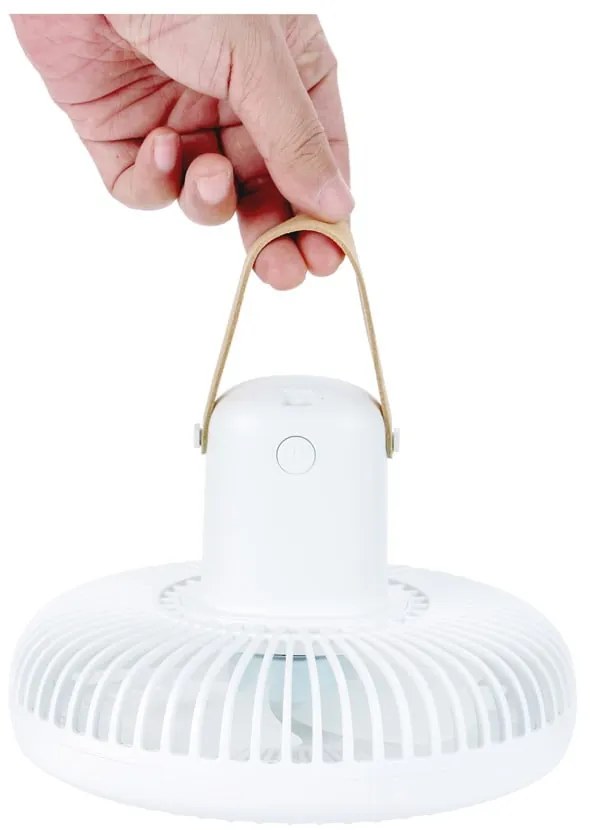 Kremowa lampa stołowa z wiatrakiem i zdalnym sterowaniem (wys. 26 cm) Beyond – Gingko