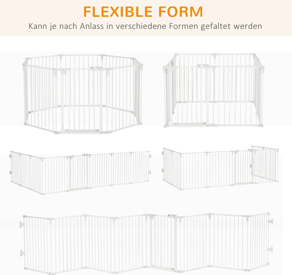 PawHut PewHut szczeniak wylewka zewnętrzna obudowa dla psów ze składanymi drzwiami, elastyczne 8 paneli