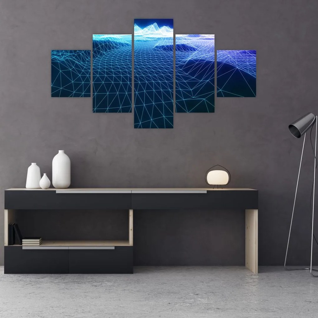 Obraz - Góry w modelu komputerowym (125x70 cm)