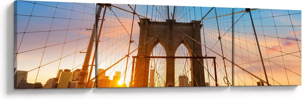 Obraz - Brooklyn Bridge, Manhattan, New York (170x50 cm)