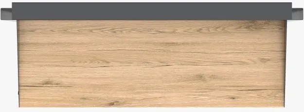 Zestaw mebli korytarzowych Loft ZLW1 czarny/dąb wotan