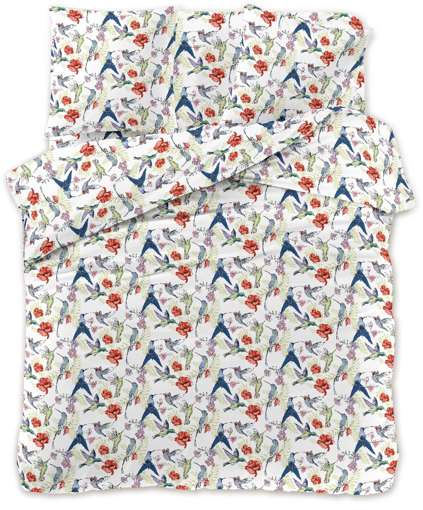 PrzytulneMieszkanie.pl PrzytulneMieszkanie.pl Pościel z mikrofibry TROCHILA biała Rozmiar pościeli: 70 x 80 cm | 140 x 200 cm