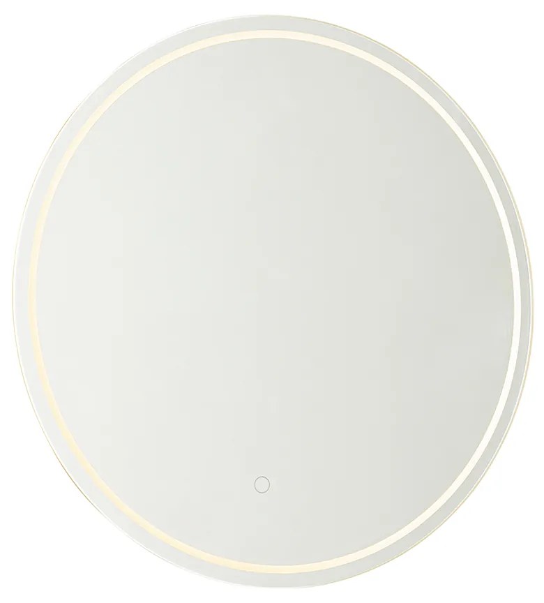 Nowoczesne lustro łazienkowe 60 cm z LED i dotykowym ściemniaczem - Sebas Nowoczesny Oswietlenie wewnetrzne