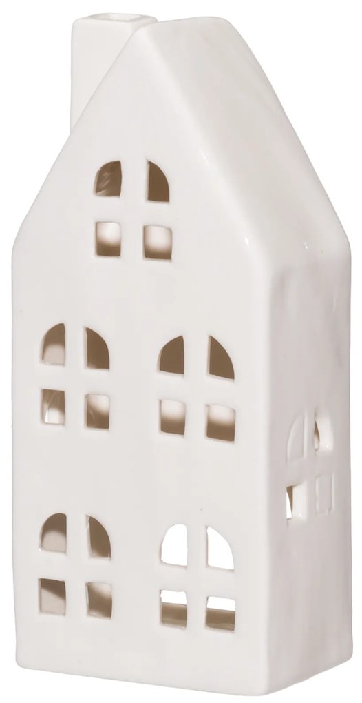 Ceramiczny lampion domek,  wys. 17 cm
