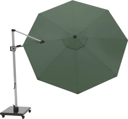 KNIRPS 320 x 320 cm - luksusowy wahadłowy parasol ogrodowy z drążkiem bocznym : Kolor parasola - Aloes
