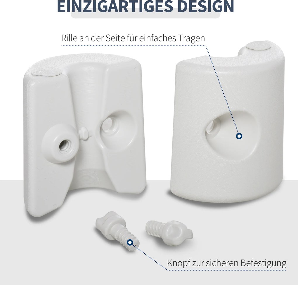 Outsunny 4 x obciążniki, stojak na pawilon, namiot stabilizujący, 24 x wysokość 25 cm