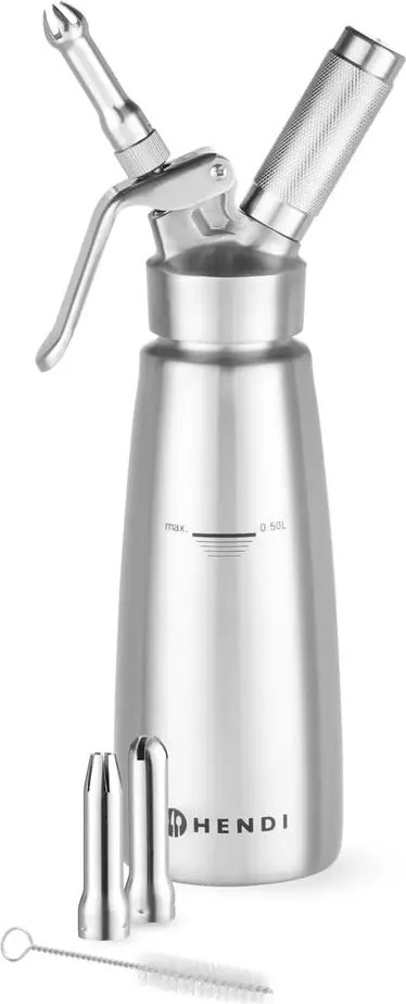 Syfon do bitej śmietany ze stali nierdzewnej Hendi Profi Line 0,5 l