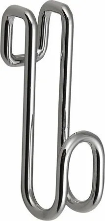 AQUALINE 37020 wieszak na zasłonę prysznicową, srebrny