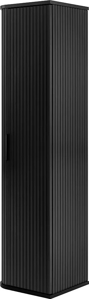 Szafka łazienkowa, czarna, uchwyt czarny, 35,5 x 139 x 31,5 cm