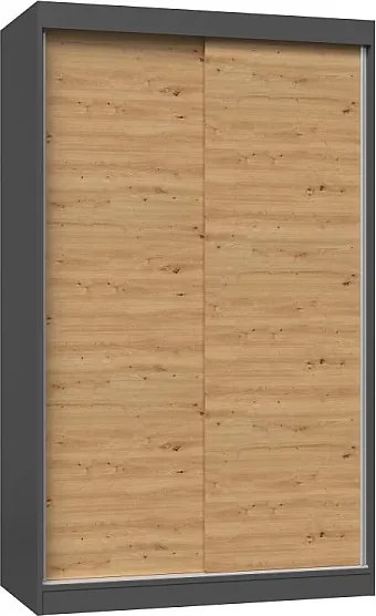 Szafa Iga 120 |  Dąb Artisan /Antracyt |  120x61x200 cm | Drzwi Przesuwne