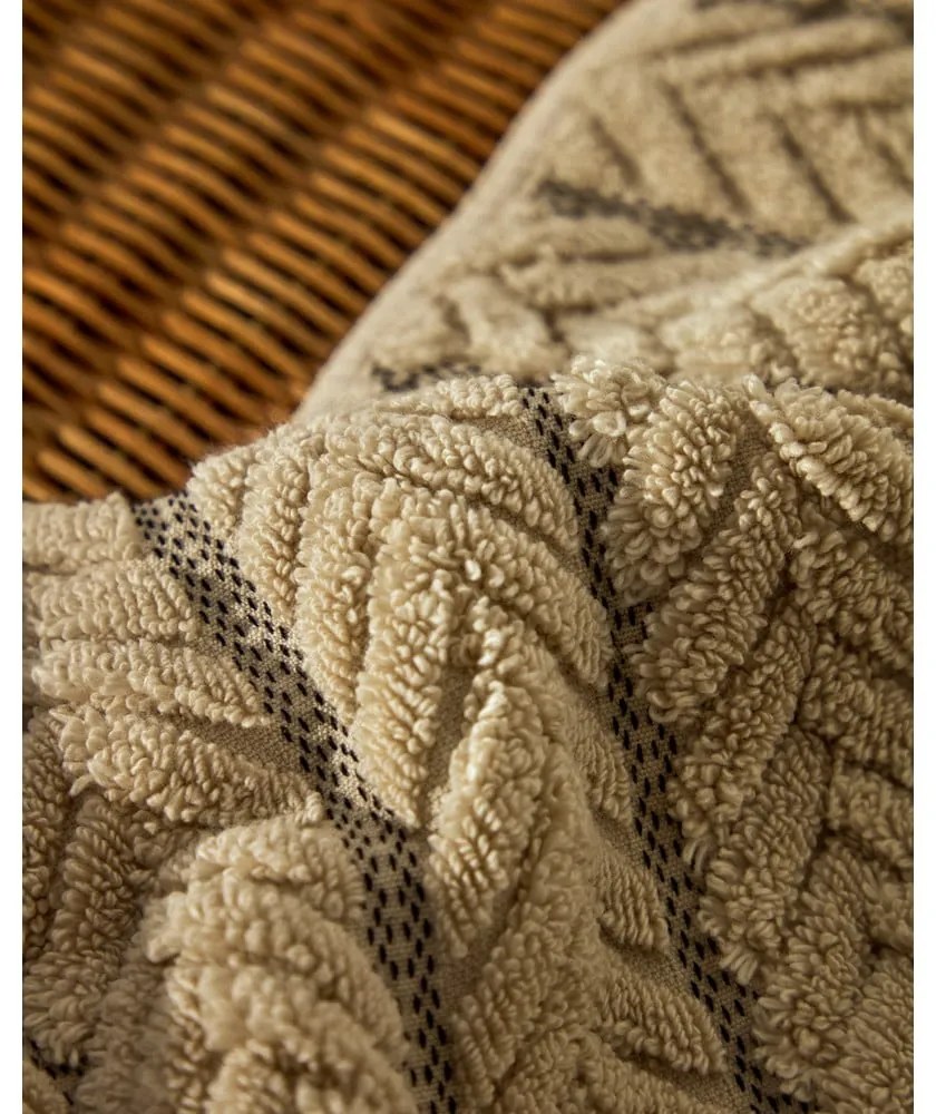 Beżowy bawełniany ręcznik frotte 30x50 cm Rune – Kave Home