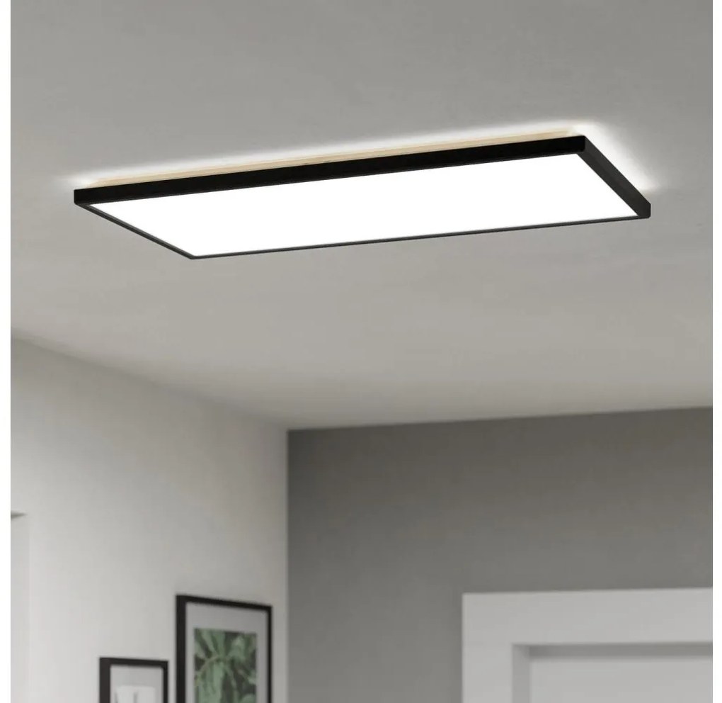 Eglo 901445-LED Plafon łazienkowy ROVITO 17,2W/230V 30x57cm IP44 czarny