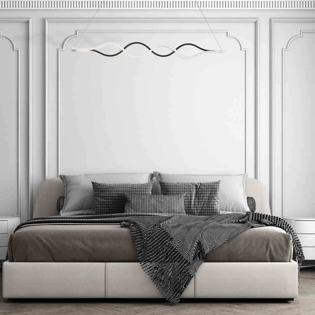 LAMPA WISZĄCA FALA Biała SPLIT 36W LED