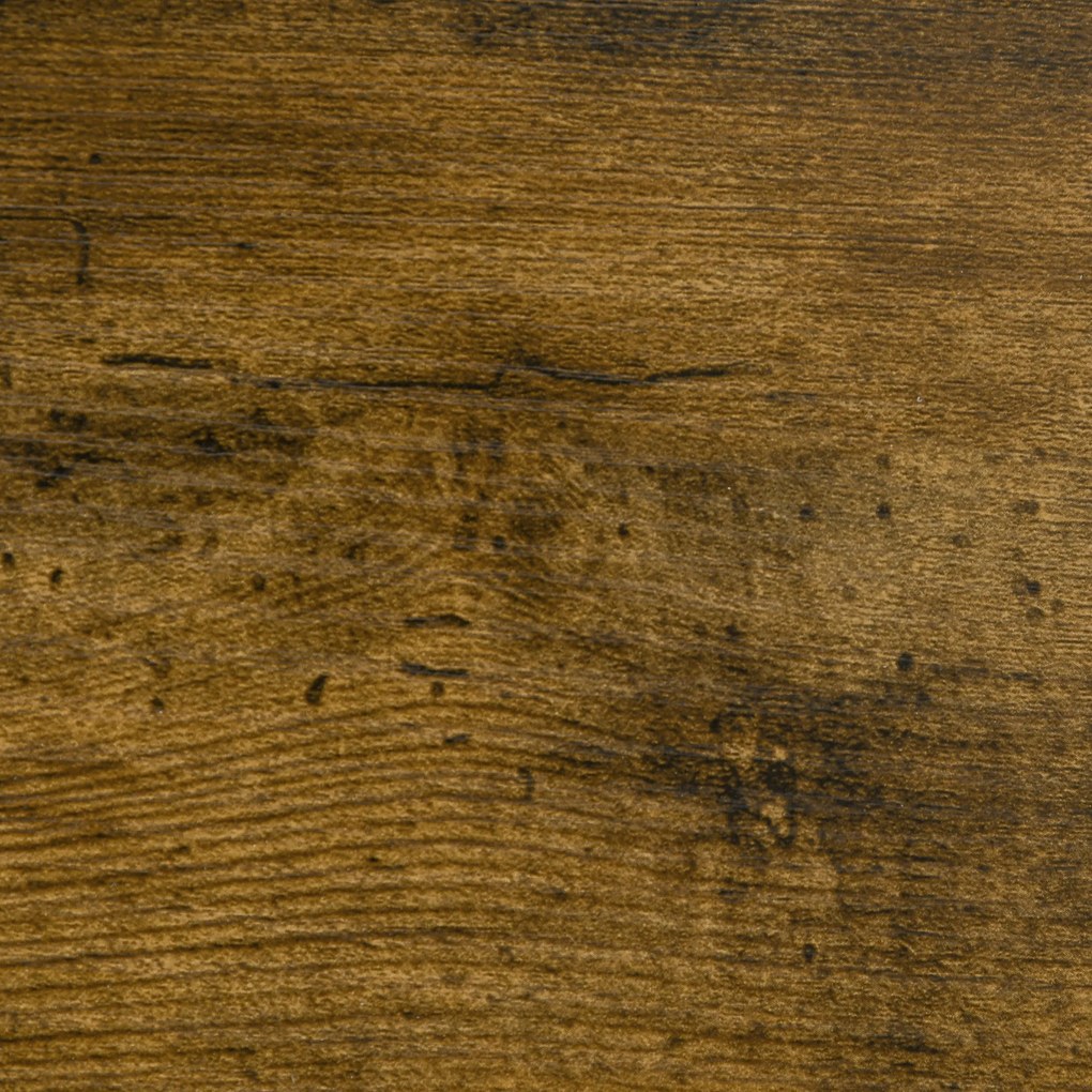 HOMCOM Wózek kuchenny przemysłowy design Stal Czarny Brąz 1 półka kosz na przechowywanie 4 kółka | Aosom PL