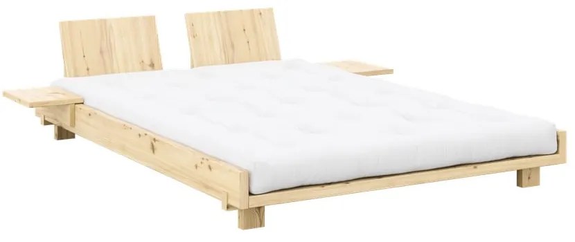 Łóżko dwuosobowe z litego drewna sosnowego ze stelażem 140x200 cm Social Bed – Karup Design