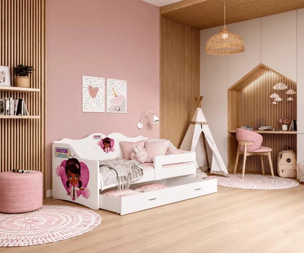 Łóżko dziecięce Blago z szufladą 80x160 80x180 MDF barierka stelaż Flex