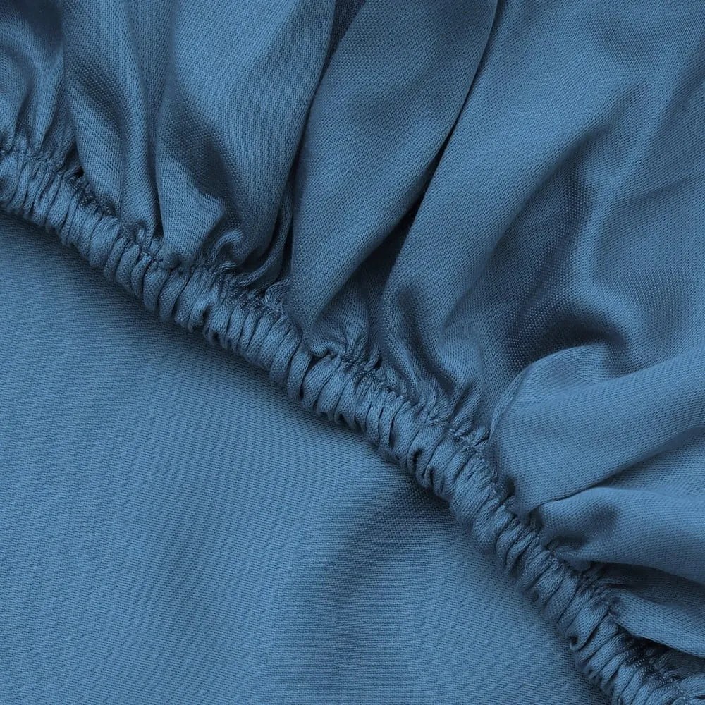 Niebieskie bawełniane prześcieradło z gumką 140x200 cm – Mijolnir