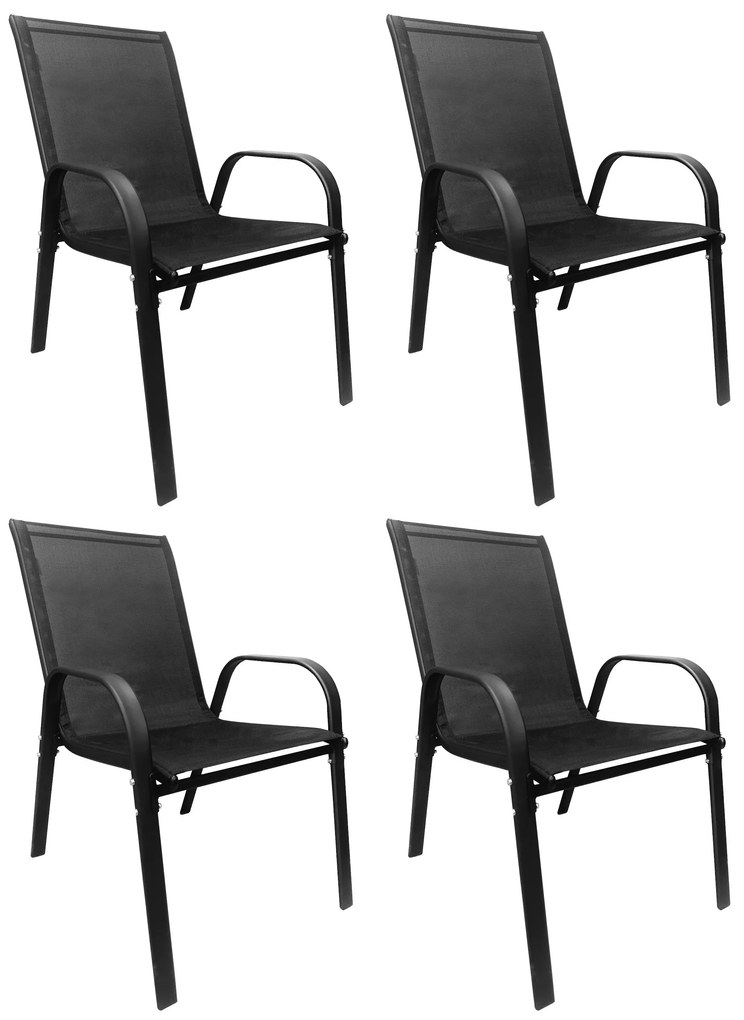 Zestaw 4 krzeseł ogrodowych Patio fotel na taras balkon krzesło ogrodowe C-281