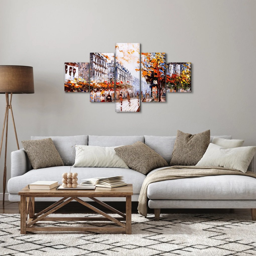 Obraz - Życie w mieście (125x70 cm)