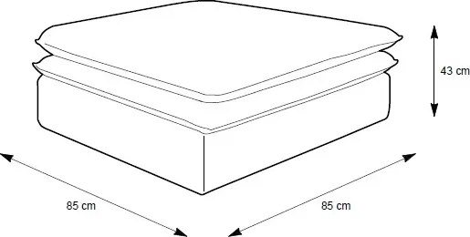 Beżowy kwadratowy puf sztruksowy S7-K01