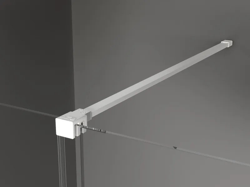 Mexen Velar ścianka prysznicowa rozsuwana Walk-in 120 x 200 cm, transparent 8 mm, biała - 871-120-000-03-20