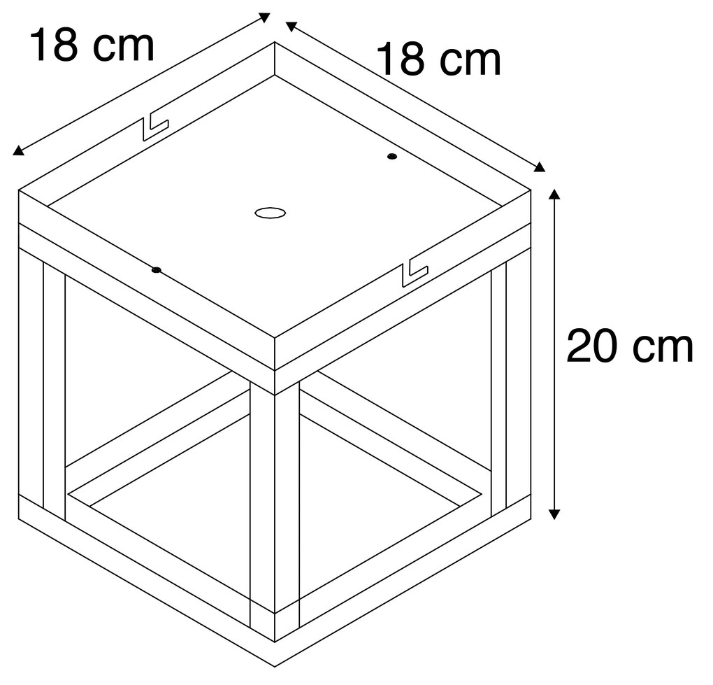 Industrialna lampa sufitowa rdzawo-brązowa - Cage