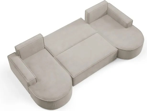 Narożnik MOLLY XL wolnostojący układ U z funkcją spania w tkaninie Curio 11 DomoHome