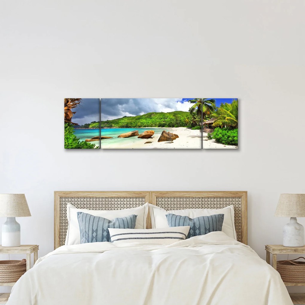 Obraz - Seszele, Takamaka beach (170x50 cm)