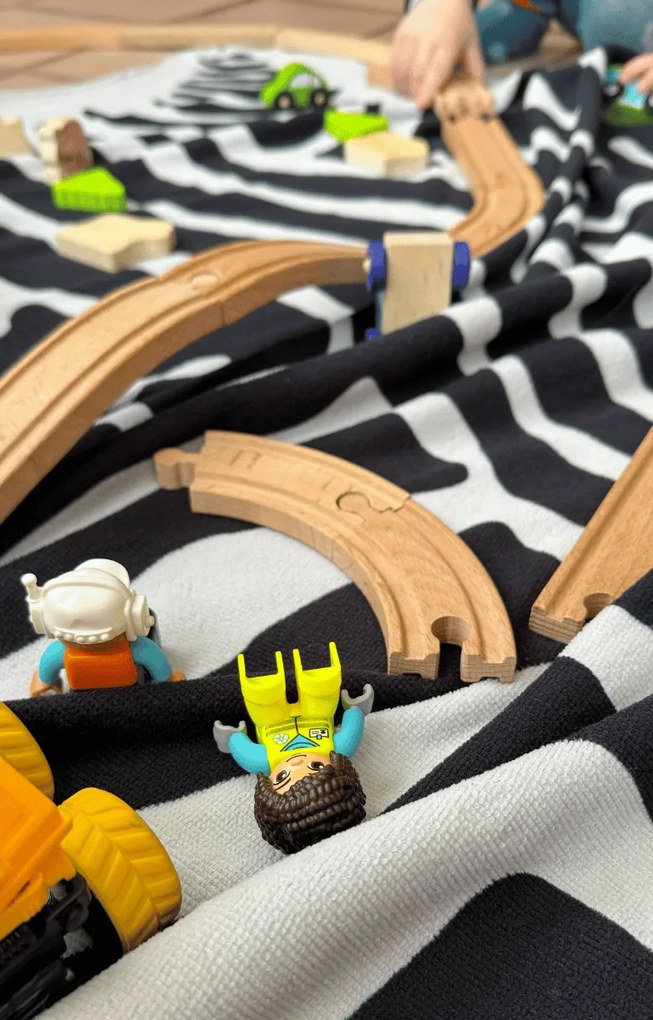 Ręcznik kąpielowy ZEBRA, czarno-biały