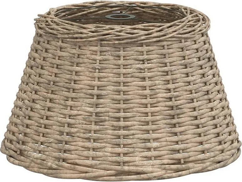 Klosz na plafon z plecionki z wikliny w kolorze brązowym Ø50x30 cm dla naturalnego akcentu w Twoim wnętrzu