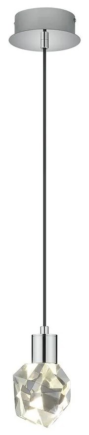Lampa wisząca LED w kolorze srebra ze szklanym kloszem ø 13 cm Verano – Trio Select
