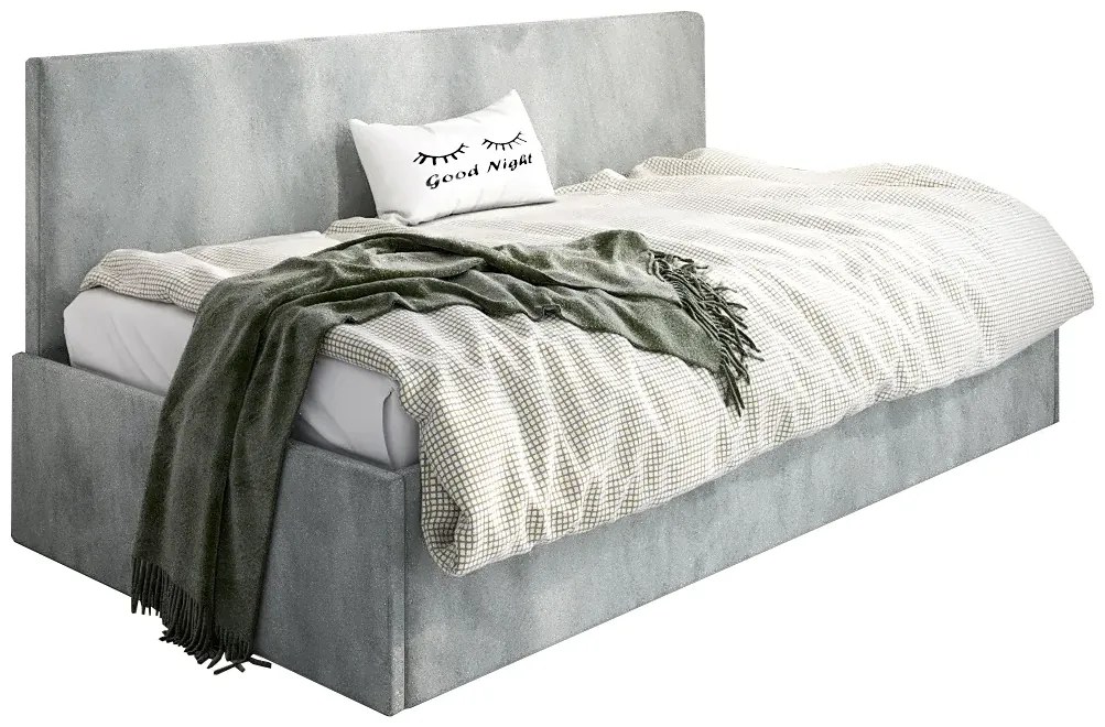 Popielate łóżko sofa z oparciem G8-T76