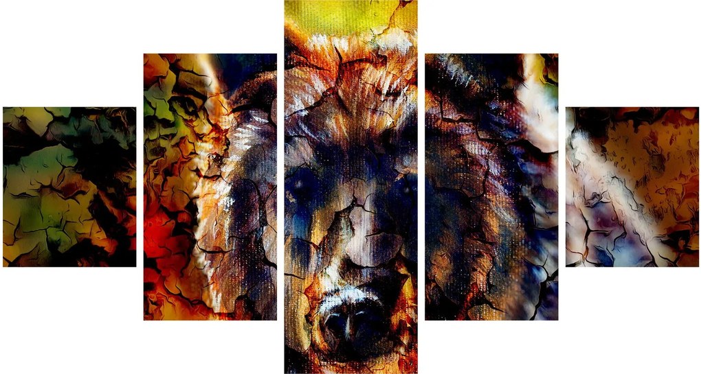 Obraz - Niedźwiedź, malarstwo (125x70 cm)