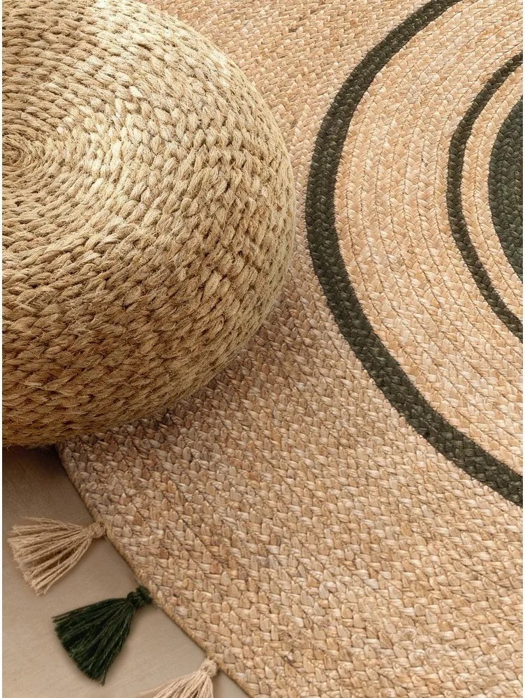 Okrągły dywan z juty dwustronny/tkany ręcznie w naturalnym kolorze ø 150 cm Basil – Hanse Home