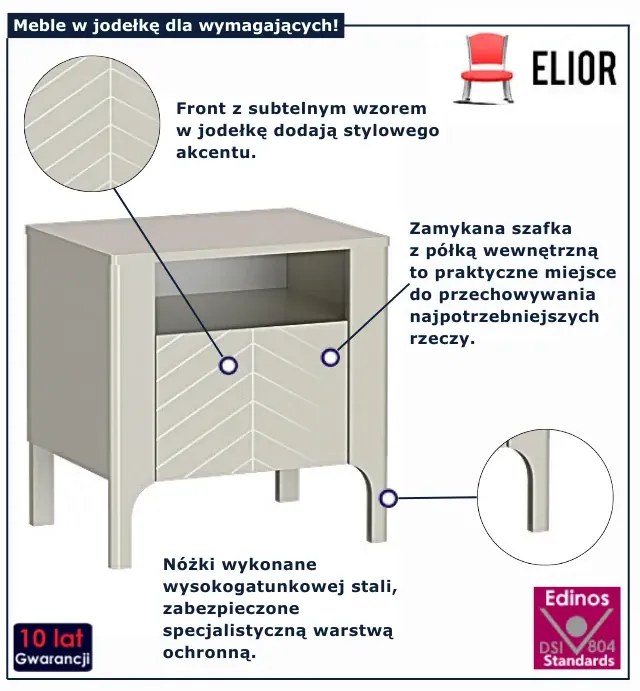Elegancka szafka nocna kaszmir C8-G69
