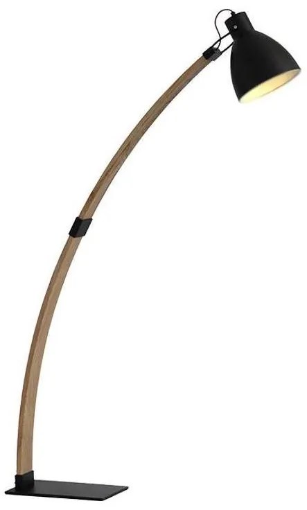 Lampa stojąca 1xE27/60W/230V jesion/czarny