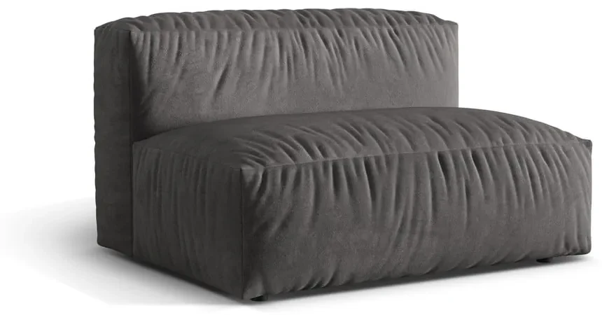 Szary moduł sofy z materiału bouclé (moduł środkowy) Martina – Micadoni Home