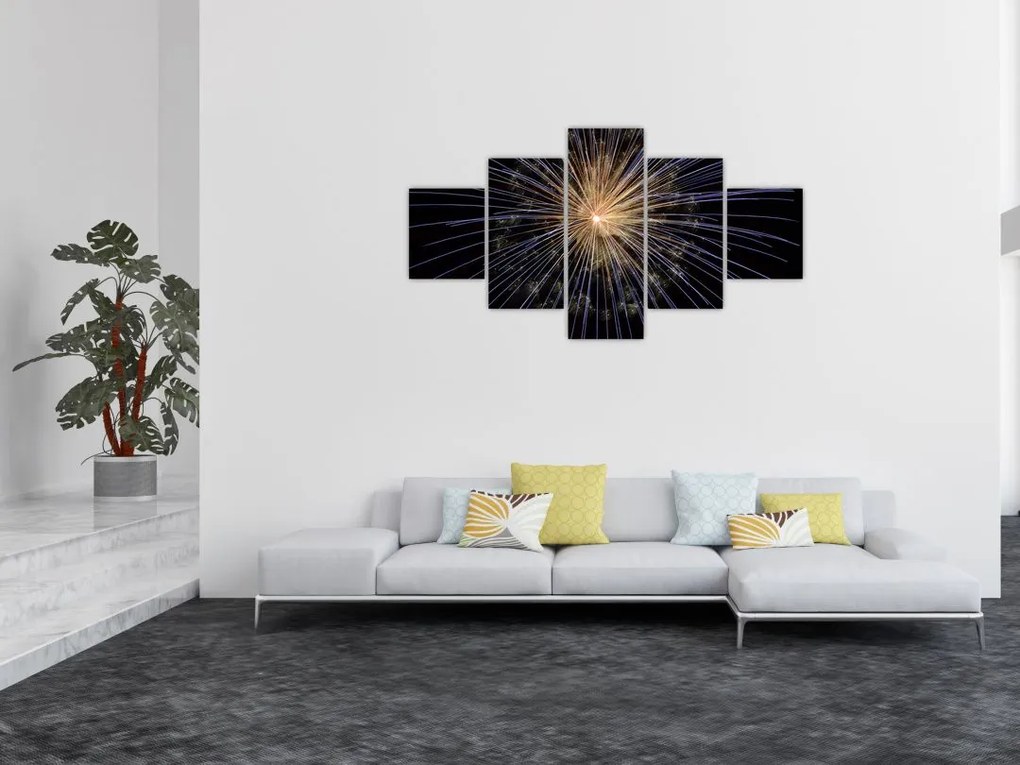 Obraz fajerwerków (125x70 cm)