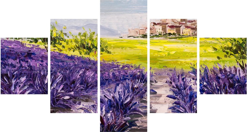 Obraz - Prowansja, Francja, malarstwo olejne (125x70 cm)