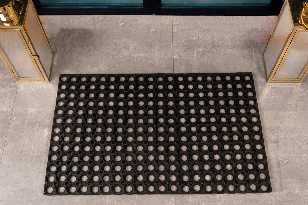 Wycieraczka 50x80cm Gumowa Plaster Miodu Wytrzymała Antypoślizgowa Ażurowa