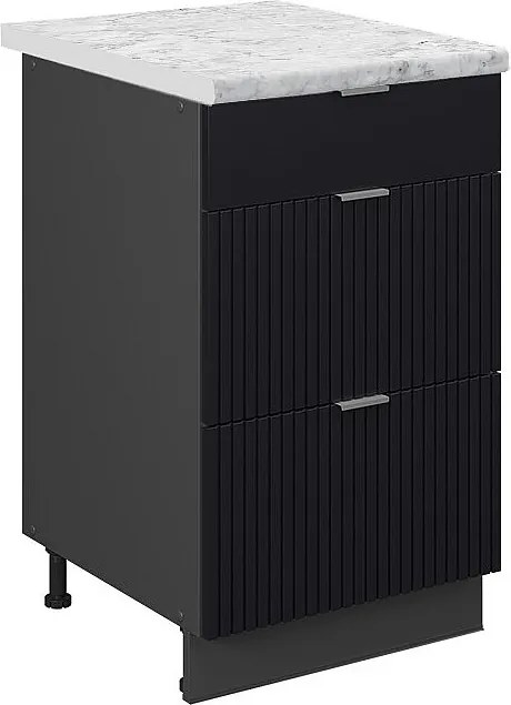 Szafka dolna do kuchni czarne paski 50x60x82 fame-line