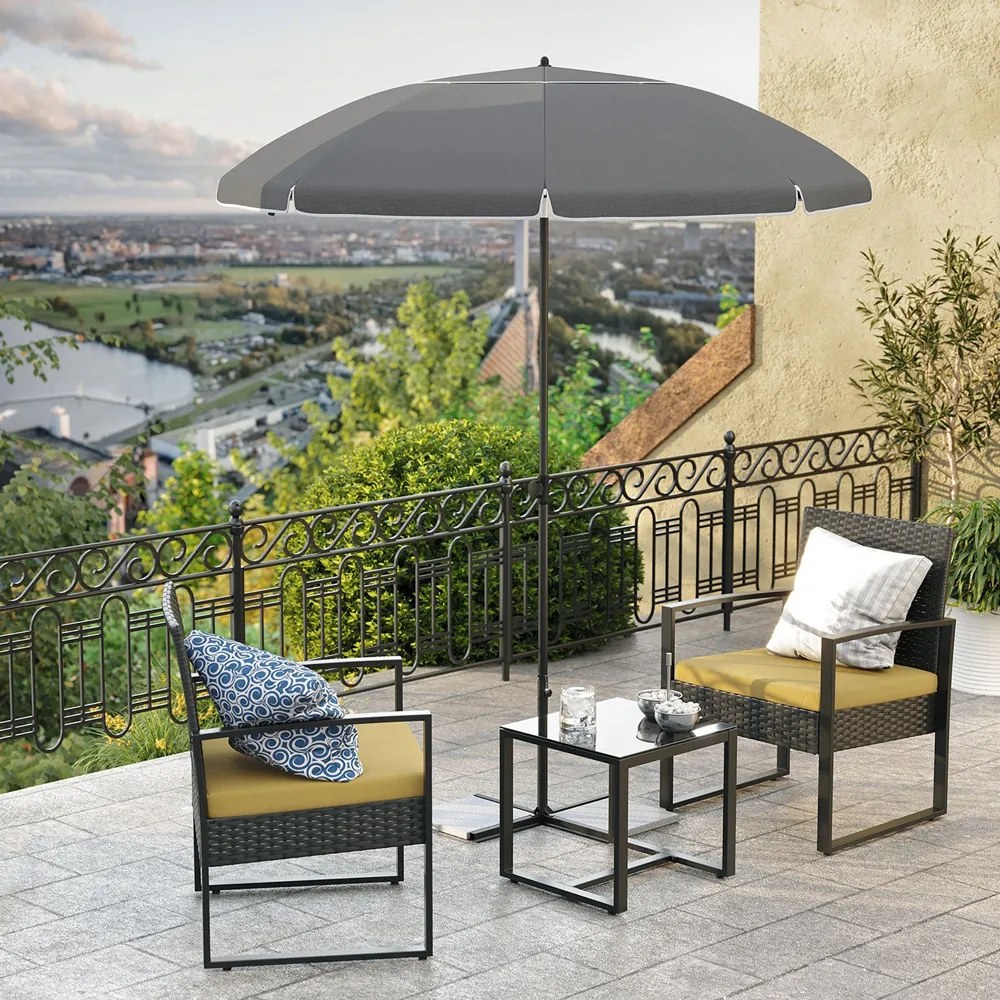 Parasol SOLARA, Ø160 cm, szara SongmicsHome