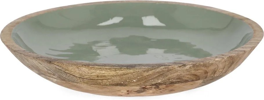 Zielona drewniana misa ø 38 cm Thara – Yes Everyday