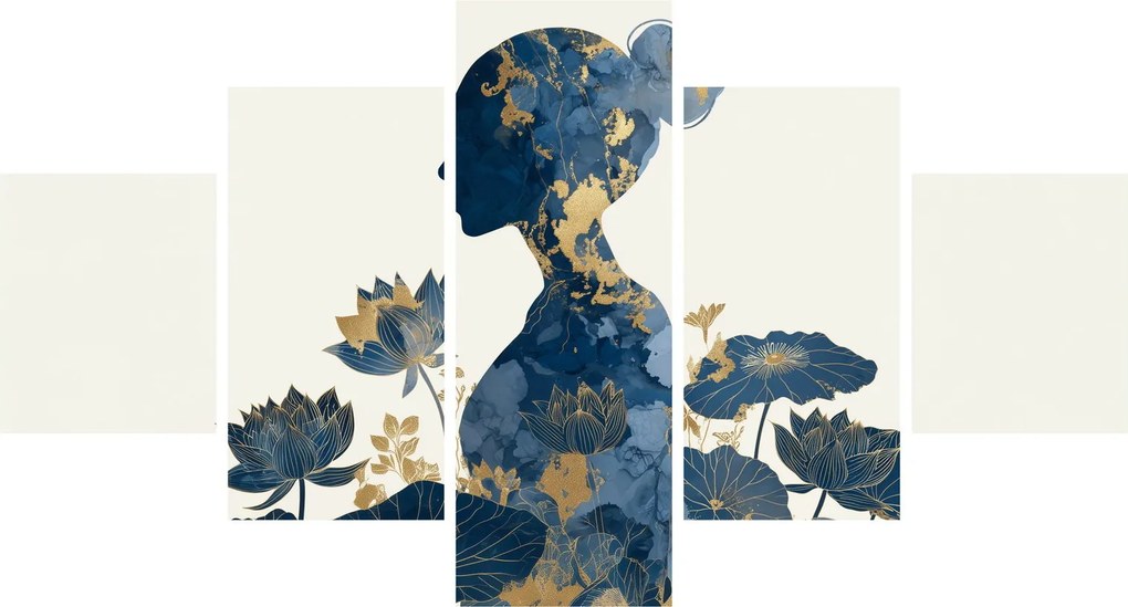 Obraz - Marmurowy profil kobiety (125x70 cm)