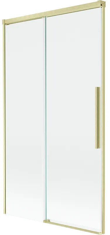Mexen Rox parawan nawannowy 2-skrzydłowy rozsuwany 100 x 150 cm, transparent, złoty szczotkowany - 8C9-100-001-55-00