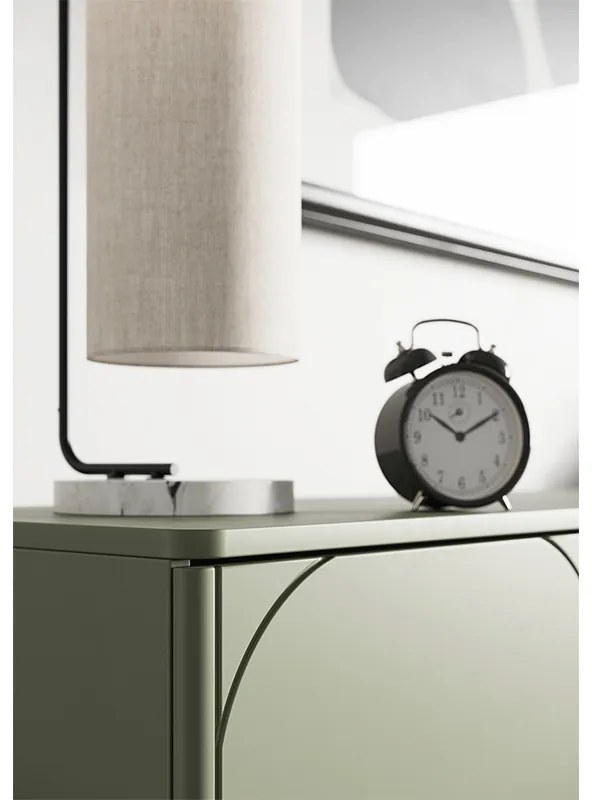 Komoda Sonatia II 200 cm czterodrzwiowa - oliwka / nogi kule