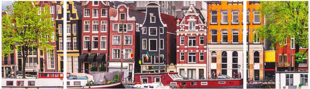 Obraz - Amsterdam, domy tańca (170x50 cm)