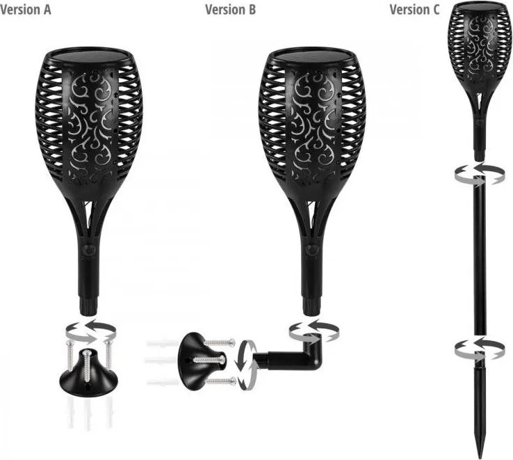 VOLTRONIC Zestaw lamp solarnych 51 LED, 2 szt
