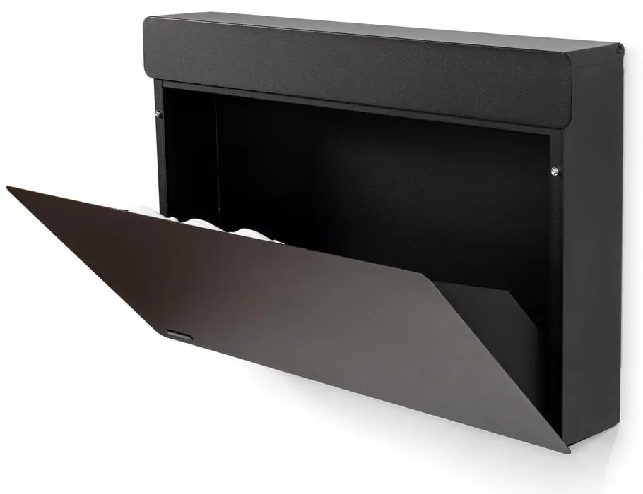 Czarna metalowa uchylna/wisząca szafka na buty 78x48x13 cm Luigi – Spinder Design